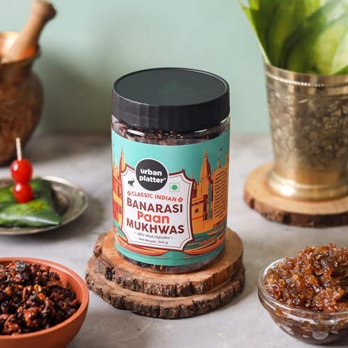 Urban Platter Banarasi Paan Mukhwas | 10.58 Oz (300g) | Traditional Indian Mouth Freshener | Refreshing After-Meal Digestive | Sweet, Aromatic & Flavorful Blend | Vegan & Travel-Friendly Snack