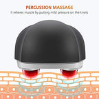 Snailax Cordless Handheld Back Massager with Heat, Deep Tissue Percussion Massager, 3 Sets of Dual Pivoting Heads,Rechargeable Hand Held Massager for Neck,Back Shoulder,Calf,Legs