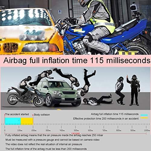 Reflective Airbag Vest for Locomotive Horse Riding Airbag Vest with Airbag 600D Canvas Fabric, Breathable and Wear-Resistant Suitable for Motorcycles and Off-Road Vehicles (Unisex)