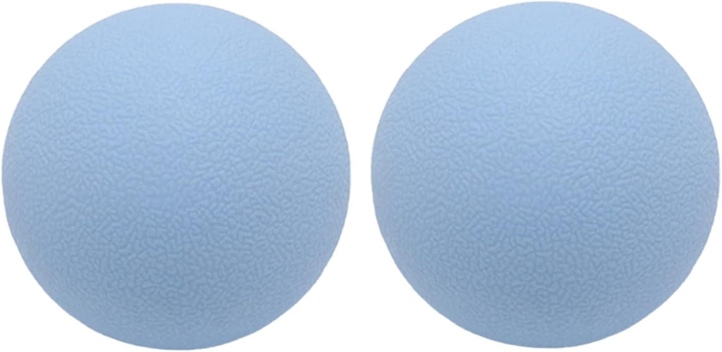 Hard Lacrosse Ball Massage Ball Therapy. Firm Trigger Point Massager Tool for Deep Tissue Yoga Physiotherapy Myofascial Release Muscle Relax Plantar Fasciitis Pain Relief (2 Pack) (Blue)