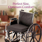 NOVA Medical Products Gel & Memory Foam Seat & Wheelchair Cushion in 8 Sizes (from 16” x 16” to 18” x 24” Extra Wide), Comfortable & Durable Everyday Seat Cushion with Removable Water Resistant Cover, 2” or 3” Thick, Black