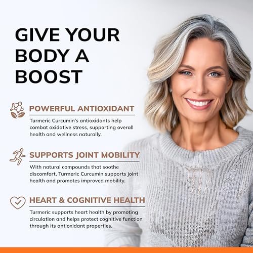 aSquared Nutrition Turmeric Curcumin 1300mg with BioPerine Black Pepper Extract - 180 Capsules - with 95% Curcuminoids, 100% Natural Tumeric Root Powder Supplements, Pure & Joint Stiffness Pills
