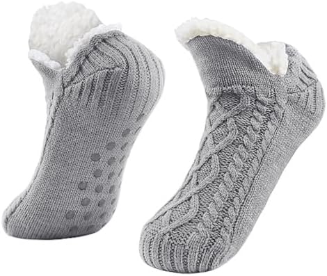 Womens USB Heated Fleece Fuzzy Socks Thermal Winter Feet Heating Pad Cozy Foot Warmer Christmas House Slipper Socks