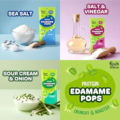 Crunchy Roasted Edamame Beans Snack (Variety Flavor 10 Pack) Healthy High Protein Snacks for adult and Kids, Gluten free, Low Carb, Keto Vegan Japanese Snacks