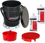 Shurhold Ultimate One Bucket System with Black Rope Handle, Lid, and Cleaning Supplies, 5 Gallon