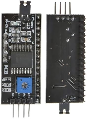 5Pcs PCF8574T I2C IIC Expansion Board Converter Module, Support LCD1602 LCD2004 Blue Backlight LCD Display Adapter Plate, with Integrated Circuits, for Arduino Robot UNO R3 MEGA DIY