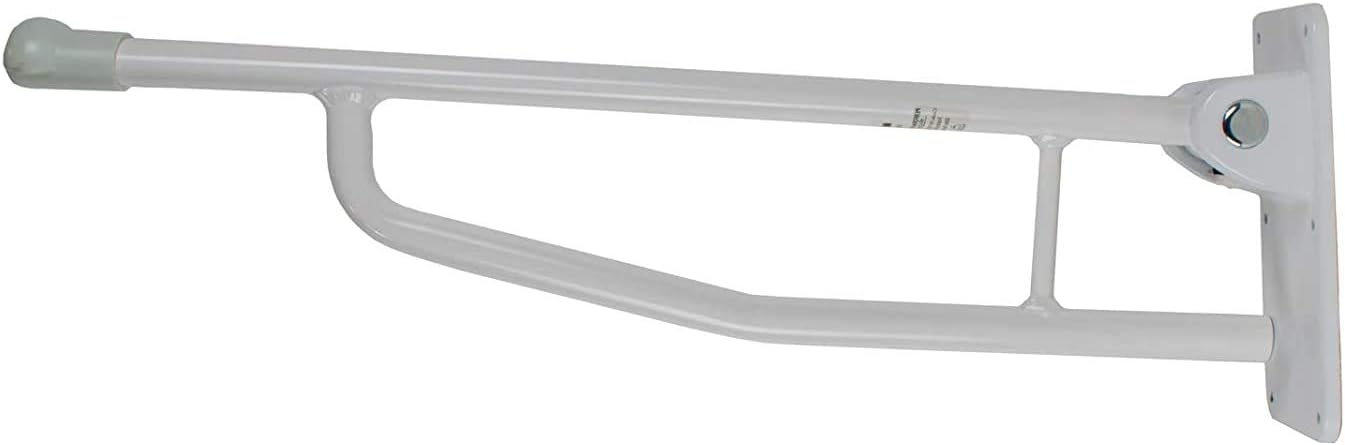 Homecraft Devon Elite Folding Support Rail, Locking Bathroom Wall Mounted Safety Handle for Lavatory