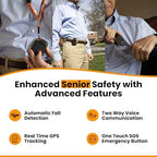 SecuLife GPS Tracker for Elderly with Fall Detection – Medical Alert System for Seniors with 24/7 Monitoring, Caregiver App, Lightweight, SOS Panic Button & Assistive Speakerphone for Personal Safety