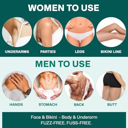 Body Wax Strips | Hair Removal Wax Kit for Women and Men - 42 Count Beeswax & Rosemary Waxing Kit for Legs & Bikini, Underarms, Facial, Eyebrows, Face (24 Body +12 Facial Strip +6 Oil Wipes)
