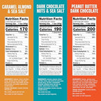 KIND Healthy Snacks Bars Variety Pack, Gluten Free, Low Sugar, High Fiber Snacks, Dark Chocolate Nuts & Sea Salt, Peanut Butter Dark Chocolate, Caramel Almond & Sea Salt, 6-7g Protein, 12 Count