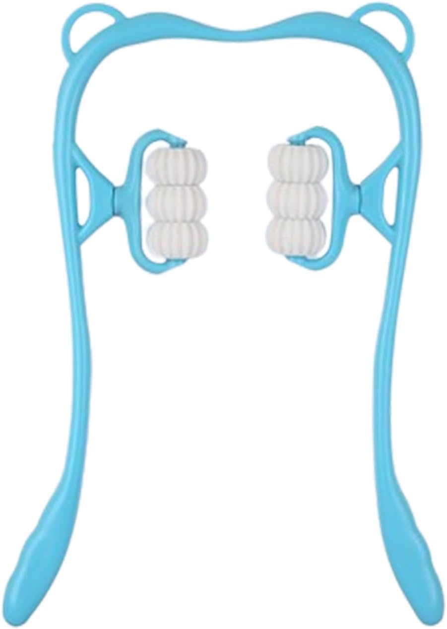 Neck Massager 6 Balls Manual Roller Multifunctional Handheld Massager for Neck, Back, Shoulder and Leg Muscle Relaxation