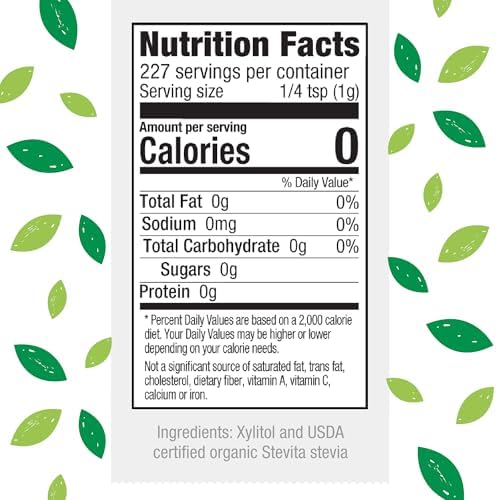 Stevita Stevia with Xylitol Supreme - 8 oz Pouch - All-Natural Stevia Extract, Natural Sweetener, No Calories - Non-GMO, Vegan, Kosher, Keto, Paleo, Gluten Free, Erythritol-Free - 227 Servings