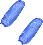 1 Pair Blue Waterproof Oversleeves for arms, Oilproof Arm Sleeves Covers, Oversleeves Protector for Cooking, PVC Butcher Sleeve for Dish Washing, Gardening, Cleaning Fish, Arm Protection