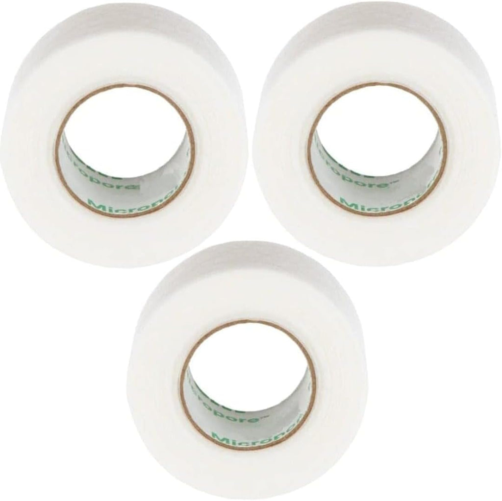 BB Micropore Tape 1530-1 (3 Rolls) 1 inc x 10 Yards, White