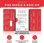Nutra Tea - Pine Needle & Rose Hip Tea | Pine Needle Tea | Rose Hips Tea - 20 Tea Bags - Herbal Tea