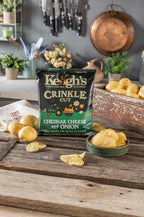 Keogh's Crinkle Cheese & Red Onion 3x125 Grams Deliciously fresh Irish potato crisps