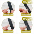 HeeYaa Nail File 10 PCS Professional Double Sided 100/180 Grit Nail Files Emery Board Black Manicure Pedicure Tool and Nail Buffering Files