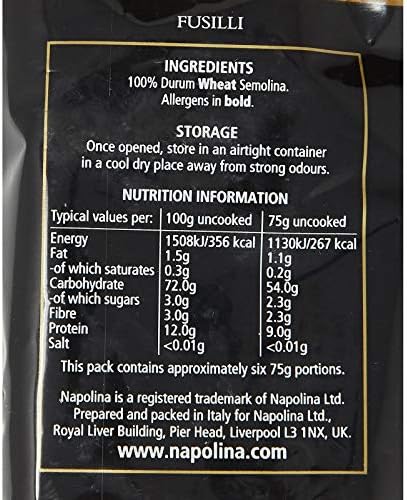 Napolina Fusilli Pasta 500g
