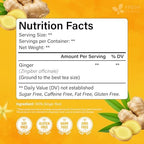FreshDrinkUS, 150 Premium Ginger Tea Bags, Non GMO, 100% Natural & Pure from Ginger Root, Root Herbal Tea. No Sugar, No Caffeine, No Gluten, Vegan. Support Stronger Digestion, Pleasantly Spicy & Warming