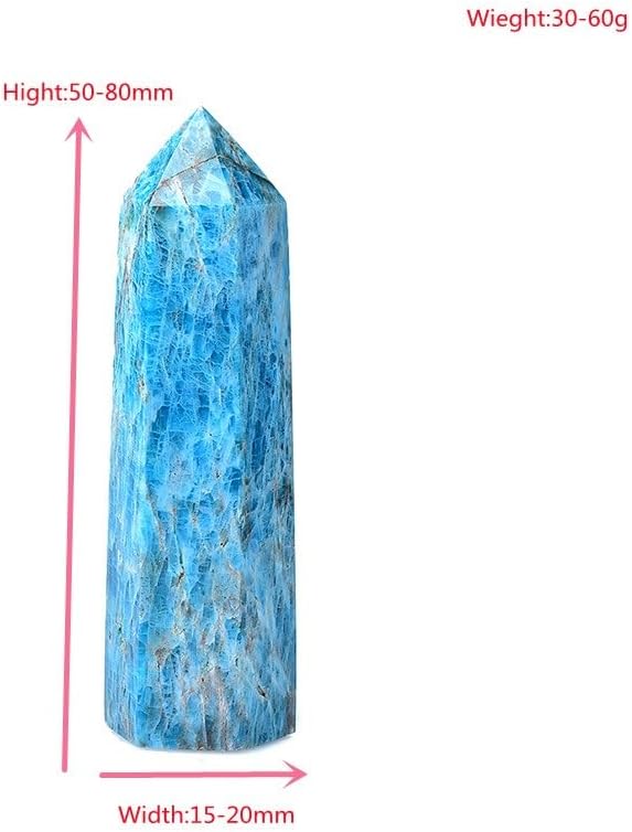 Natural Light Color Blue Apatite Crystal Healing Stone Obelisk Quartz Beautiful Ornament for Home Decor Energy Stone(50-60mm)