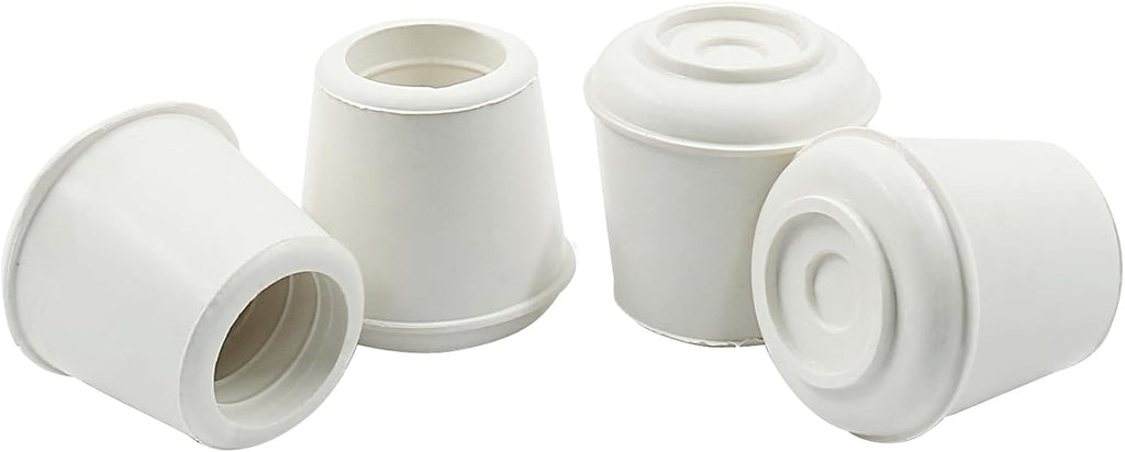 16Pcs 5/8 Inch (16mm) Chair Leg Tips Caps, Round Rubber Non-Slip Folding Chair Leg End Caps White Furniture Table Feet Caps Floor Protector Cover for Hardwood Floors