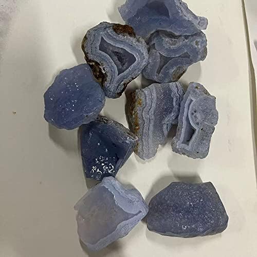 TEAMWILL Raw Blue Lace Agate Stone - Rough Blue Lace Agate Healing Crystal Stone 100g