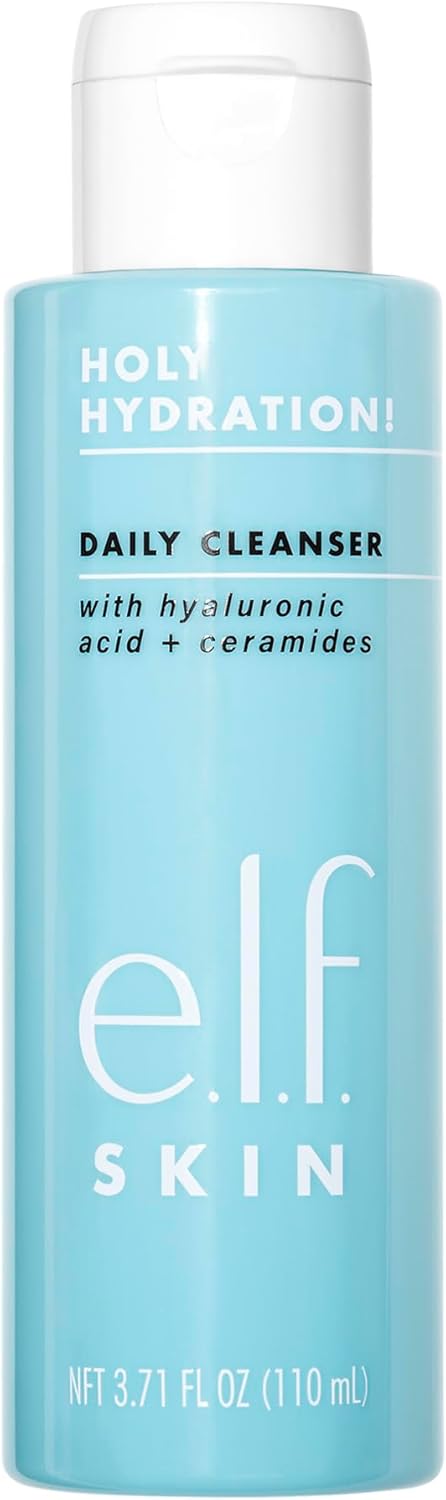 e.l.f. SKIN Holy Hydration! Daily Cleanser, Face Cleanser For Washing Away Excess Oil, Impurities & Makeup, Made With Hyaluronic Acid, Vegan & Cruelty-Free