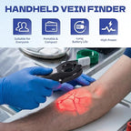 Rechargeable Vein Finder Viewer for IV Access Phlebotomy for Nurse Clinics Homes Use,Adjustable Red Light Vein Finder for Various Skin People (Black)