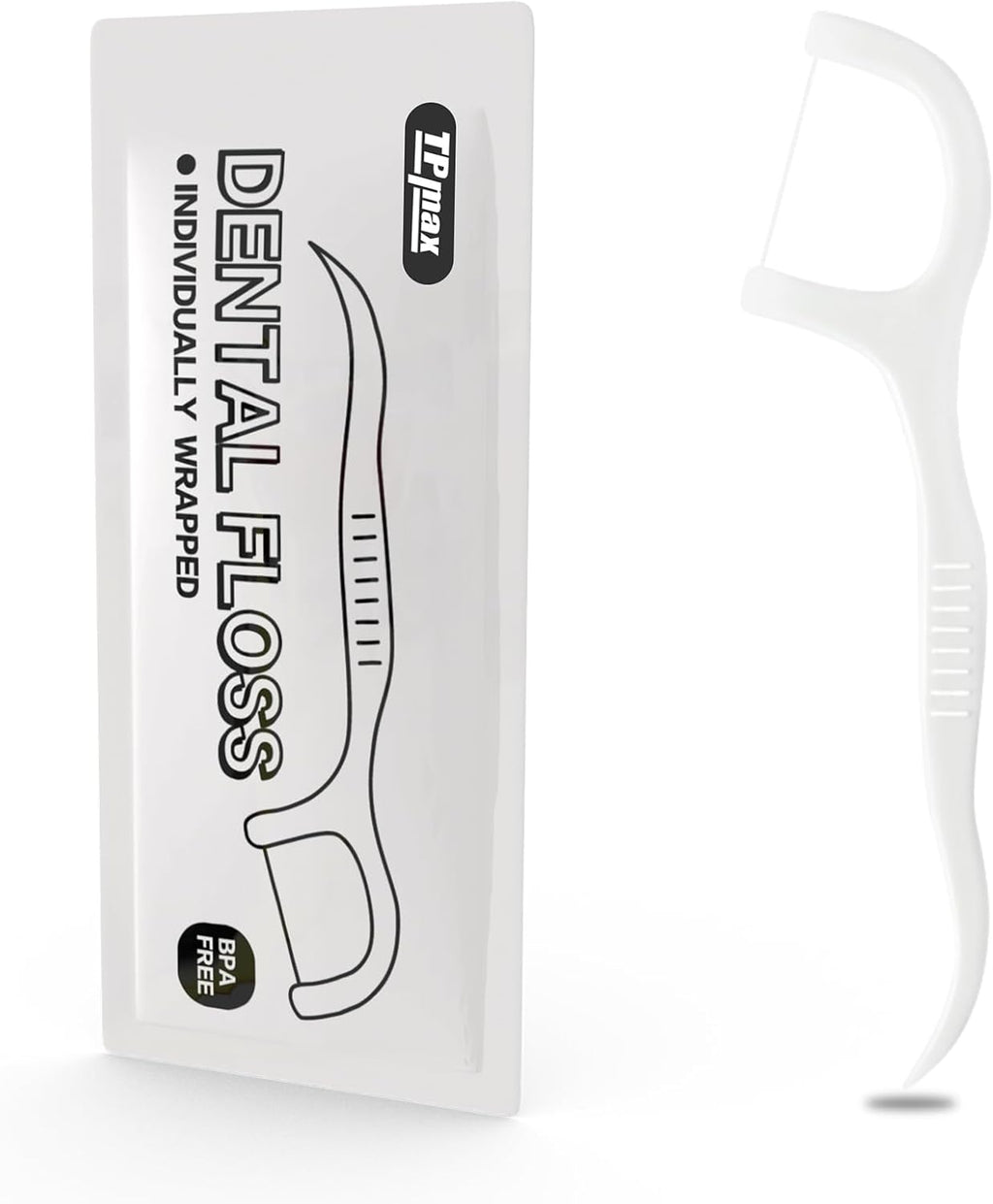 500 Count Dental Flossers Each Individually Wrapped, Floss Singles Bag, Travel Hotel Restaurant Office Car Dental Floss, Floss Picks Oral Care Teeth Clean Flat Wire