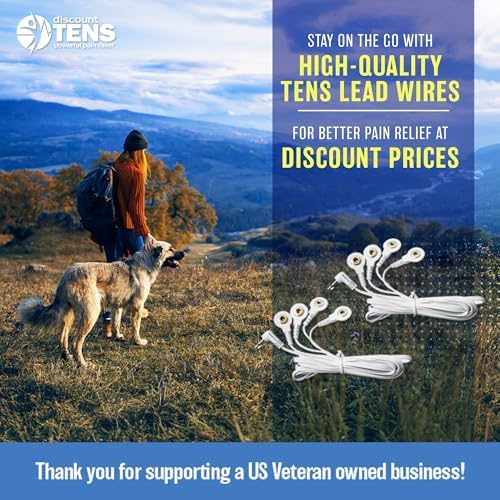 Discount TENS Brand - Replacement Lead Wires, Port Doubler, 2.35mm Shielded Plug to Four 3.5mm Snap Connectors - (Pack of 2)
