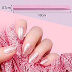 Mudder 8 Pcs Stone Nail File Pumice Stick for Fingernails Pumice Rock Nail Cuticle Pusher Rock File for Home Salon Toenail Buffing Tool (Pink)