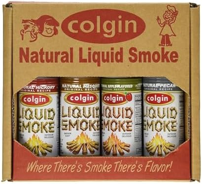 Colgin Liquid Smoke Bundle – Hickory, Mesquite, Apple, & Pecan Flavors (4 oz each) for Home Cooks and BBQ Enthusiasts | Assorted Organic Liquid Smoke for Cooking, Grilling, & Marinades (4 pack)