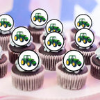 24 Tractor Cupcake Toppers, Farmer Edible Cake Decorations, Edible Farmer Decorations, Tractor Cupcake Toppers, Farm Animals Cake Toppers