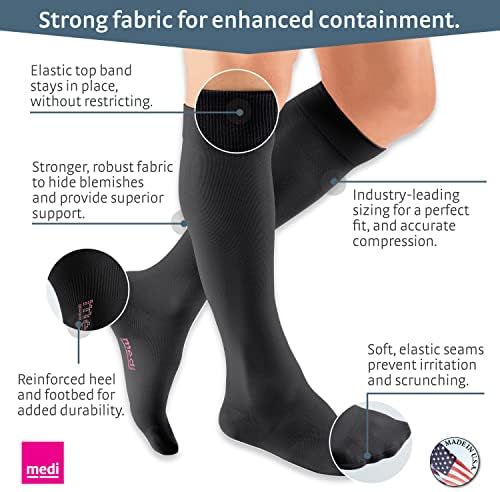 mediven Plus for Men & Women, 20-30mmHg Compression Socks, Closed Toe Knee High Socks