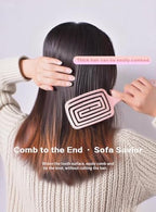 Household hollowed-out fluffy hair comb for women's long hair, special styling massage meridian airbag ribbed air cushion comb (yellow)