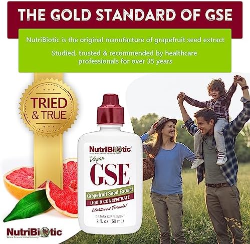 NutriBiotic – GSE, 2 Oz Liquid | The Original Grapefruit Seed Extract Premium Concentrate with Bioflavonoids | Potent Immune & Overall Health Support | Vegan, Gluten Free, Non-GMO