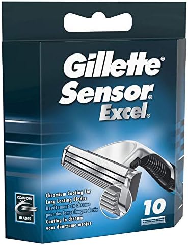 Gillette Sensor Excel Razor Blades for Men Pack of 10 Blades