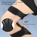 Brrnoo Knee Booster with 4 Springs, Non-slip Fabric Knee Brace Joint Support, Breathable Knee Brace, Patellar Support Gear for Climbing and Mountaineering