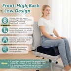 Adult Booster Seat Cushion for Chair, Extra Thick Lift Cushions for Elderly, Office Chair Booster Seat Riser Cushion Extra Firm Foam for Height, Seat Pad with Adjustable Strap for Office, Wheelchair