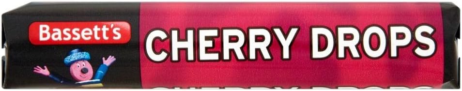Bassett Cherry Drop - 40g - Pack of 12 (40g x 12 Rolls)