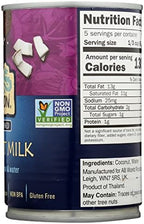 Blue Dragon Unsweetened Coconut Milk, Contains Only Coconut & Water, All Natural, Vegan, Gluten Free & Non-GMO, 13.5 Fluid Ounce (Pack of 12)