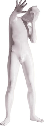 LESOYA Men's Sexy Plus Size 8D Oil Shiny Glossy Full Bodystocking High Elastic Bodysuit Catsuit Attatched Gloves Toes Hood
