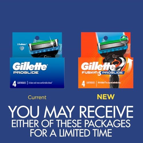 Gillette ProGlide Razor Refills for Men, 4 Razor Blade Refills