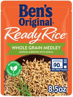 BEN'S ORIGINAL Ready Rice Whole Grain Medley Quinoa and Brown Flavored Rice, Easy Dinner Side, 8.5 oz Pouch (Pack of 12)