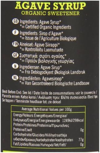 Biona Organic Squeezy Agave Syrup Light 250 ml (Pack of 3)