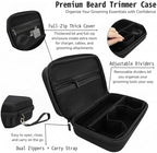 Beard Trimmers Case, Hair Clipper Shaving Hard Travel Case Compatible with Norelco Multigroom Series 9000/7000/5000/3000, OLOV, Ufree, Oneblade, Electric Body Shaver and Accessories -Black