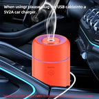 SEEDSEEL 100ML Car Essential Oil Diffuser, Mini Air Humidifier with 7-LED Color Changing, Suitable for Car (Orange)