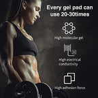 PAMASE 50/80 Pcs Gel Pads for Abs Stimulator - Replacement Pads for Abdominal Muscle Trainer, Reusable Ab Workout Toner Belt Accessory