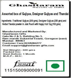Ghasitaram Gifts Holi Sweets Holi - Sweets/Holi Hampers/Thandai Assorted Box of Gujiyas, Designer Gujiyas and Thandai