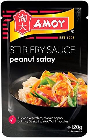 Amoy Straight to Wok Peanut Satay Stir Fry Sauce (120g) - Pack of 2